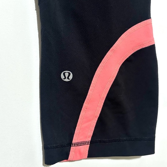 Lululemon Run: Inspire Crop II Black / Pop Orange 10 - Picture 7 of 8
